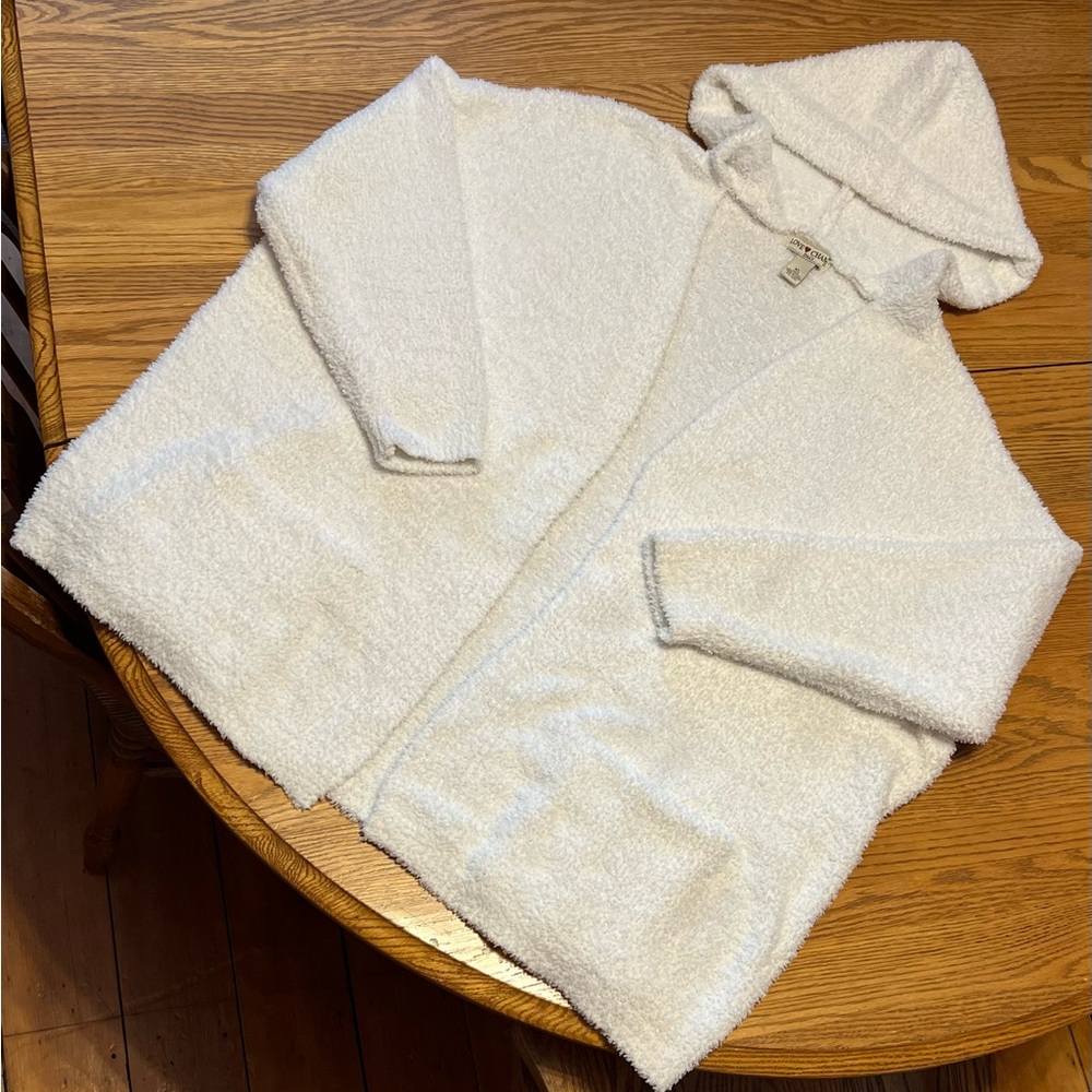 Love Change Italy White Fuzzy Long Sleeve Cover Up Cardigan - XL ♥️ - Picture 3 of 8